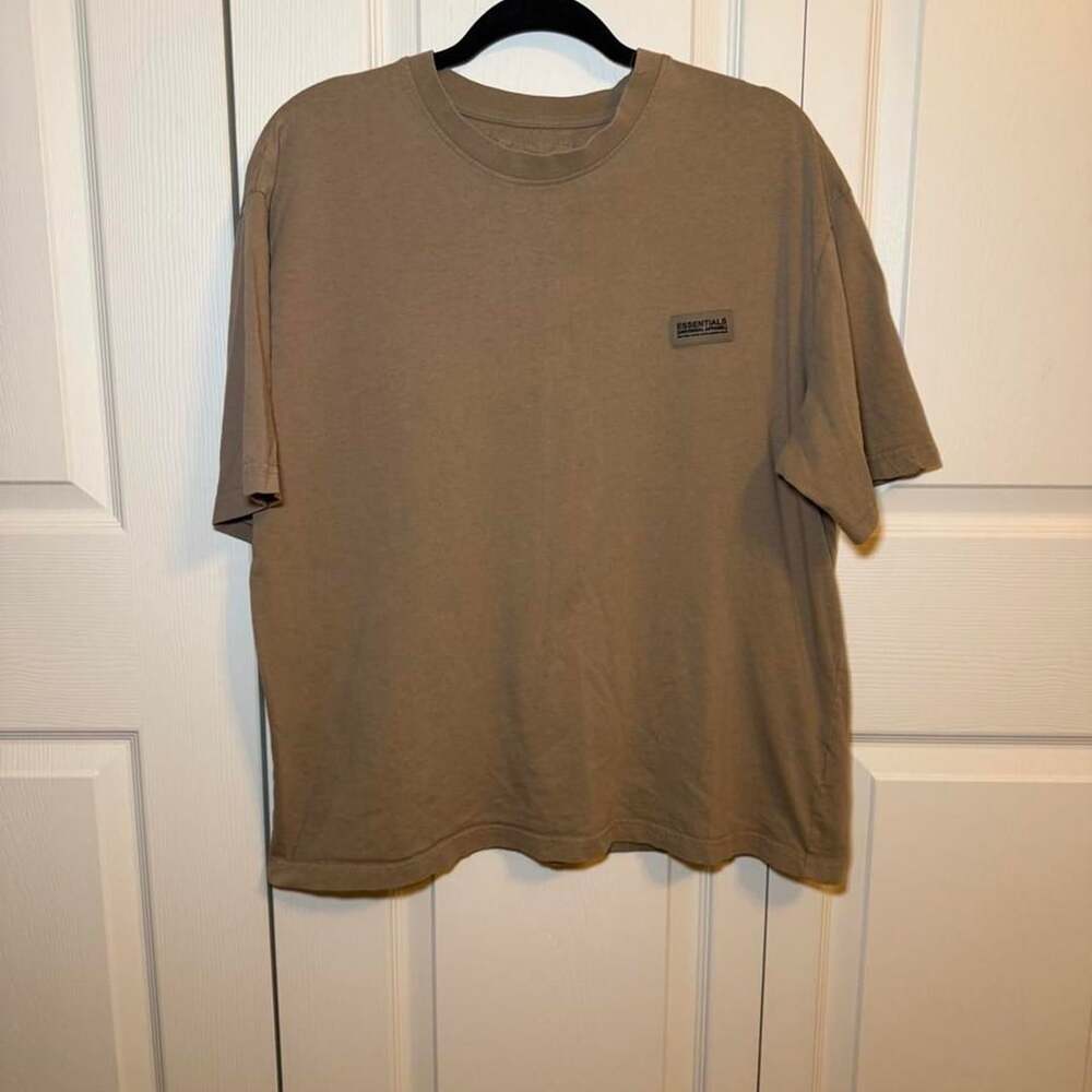 DRJ Essentials Brown Logo Patch T-Shirt
